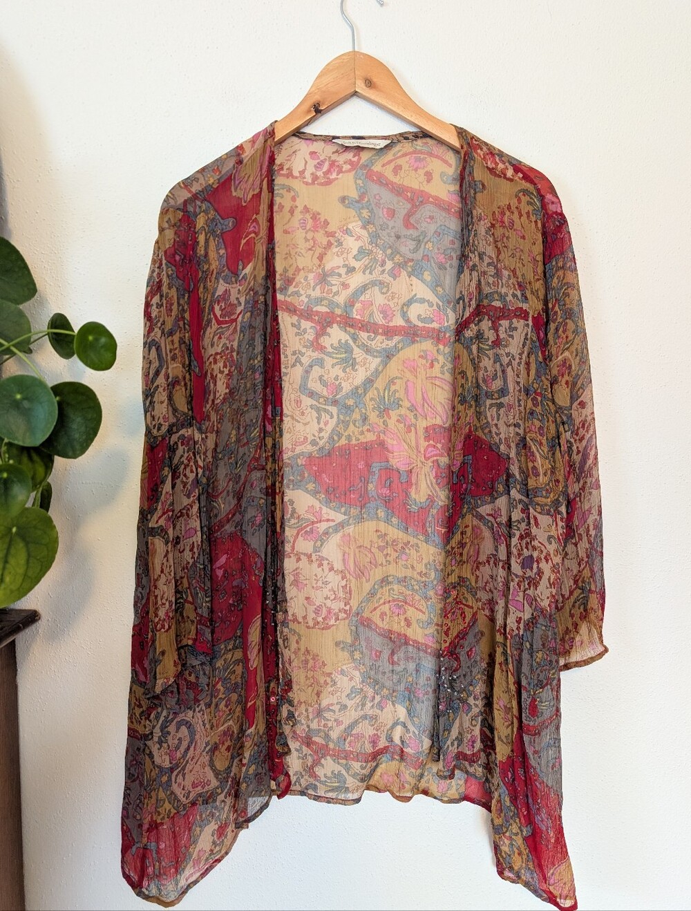 Soft Surroundings | Bohemian Sheer Open Front Top